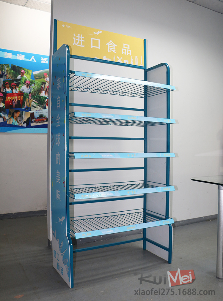加工定制 进口食品展示架 商超零食货架 商品展示多层货架 金属架