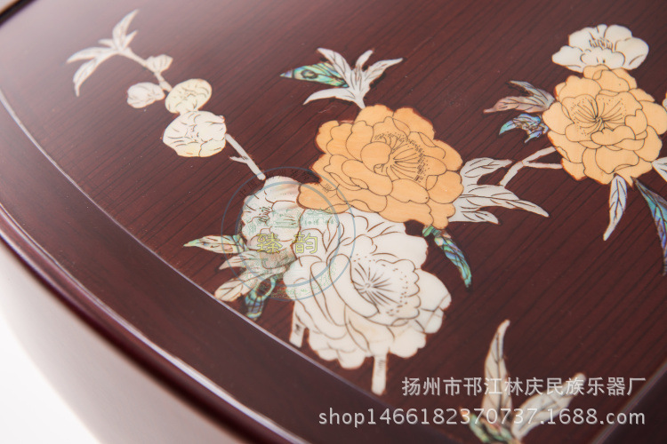 精紅木螺鈿花鳥5