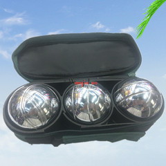 三球裝草地球光面帶紋路球金屬地滾地擲球法國草地球 3個裝