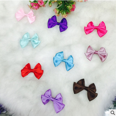 双结喜庆蝴蝶结现货 婚庆喜糖盒包装包腰涤纶缎带蝴蝶结