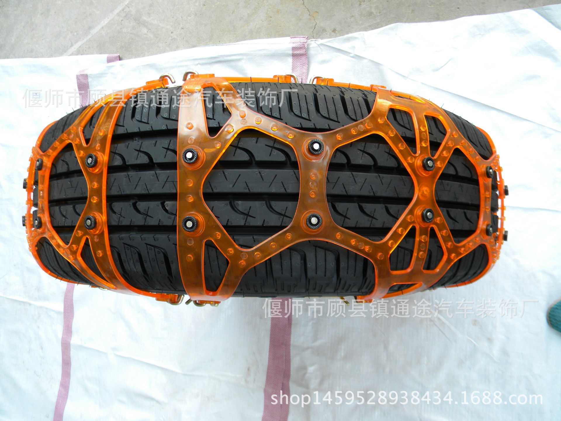 牛筋防滑链T50型号适用轮胎型号185/70R13超级加厚加密防滑链