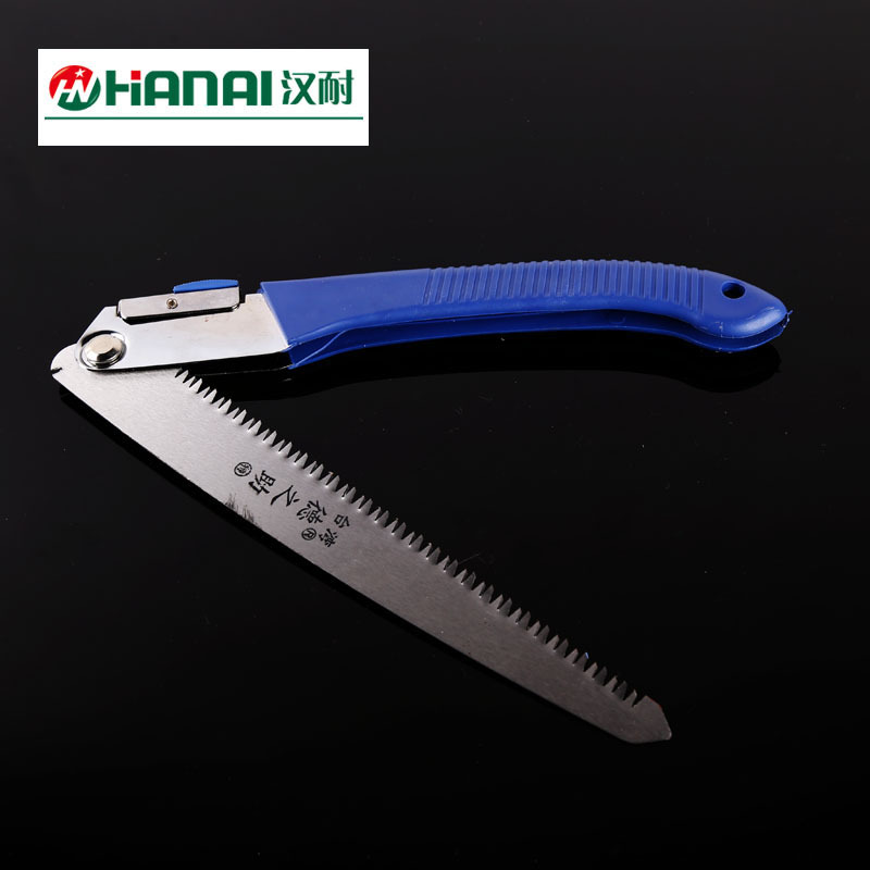 270大号折叠锯锯子 蓝把园林锯木工钢锯 三面磨齿果树锯折叠锯