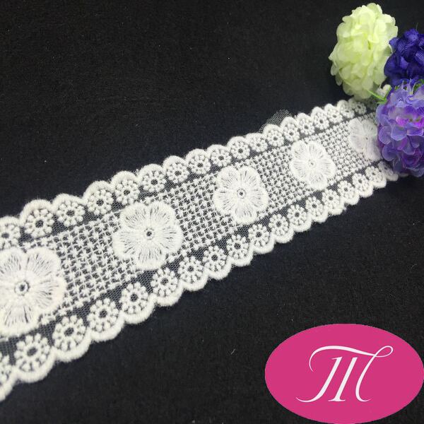 lace white cotton hair band