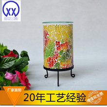 欧式插电香薰灯 马赛克玻璃创意无火香薰灯批发 复古铁艺香薰灯