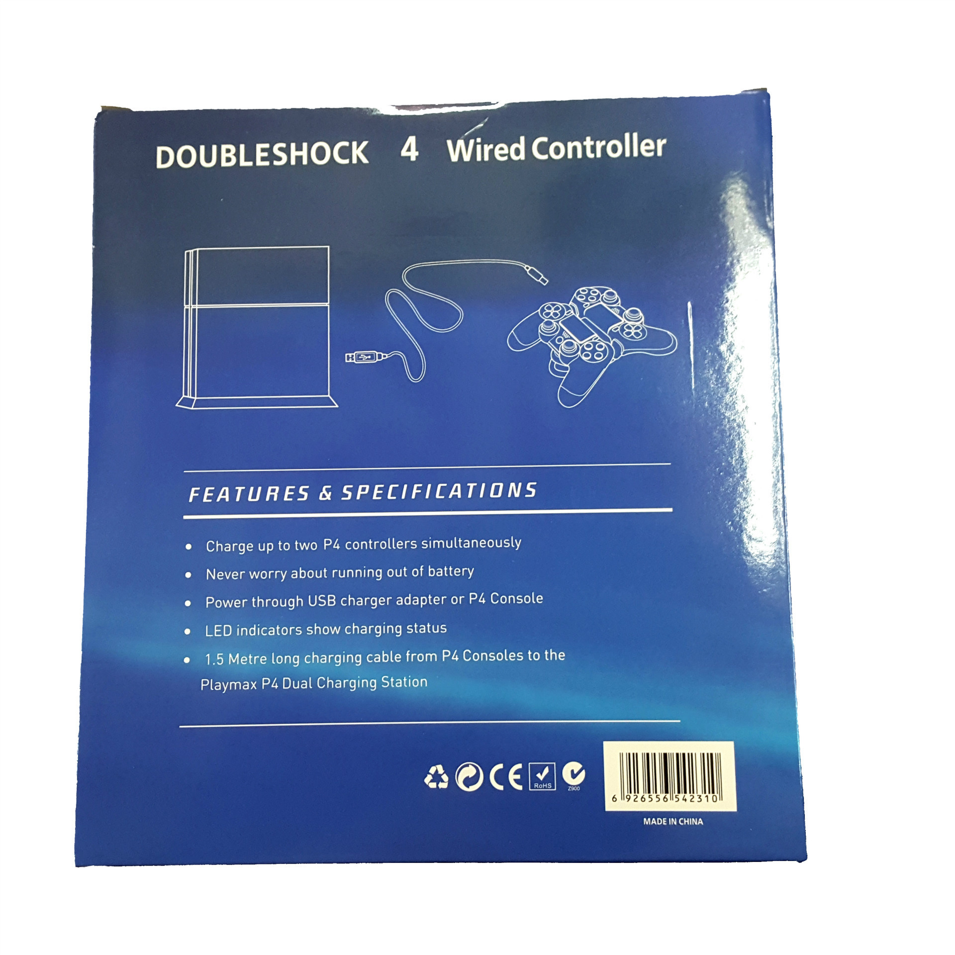 PS4有线手柄黑色4