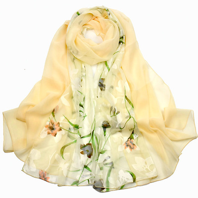 2019夏季桑蚕丝真丝防晒丝巾 围巾披肩女海边沙滩巾纱巾批发|ms