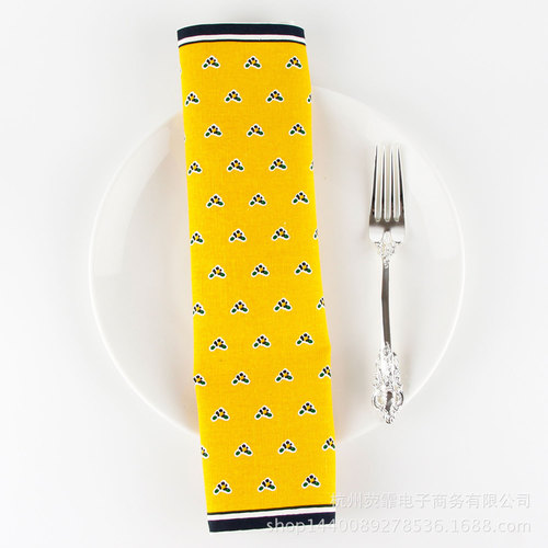 European simple teapot dinner plate small floral cotton placemat fabric napkin model room bowl mat student lunch insulation mat