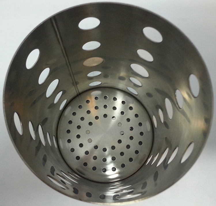 Factory direct sales of stainless steel surface brushed chopstick buckets, fast food restaurant chopstick cages, household round perforated chopstick buckets detail image 3