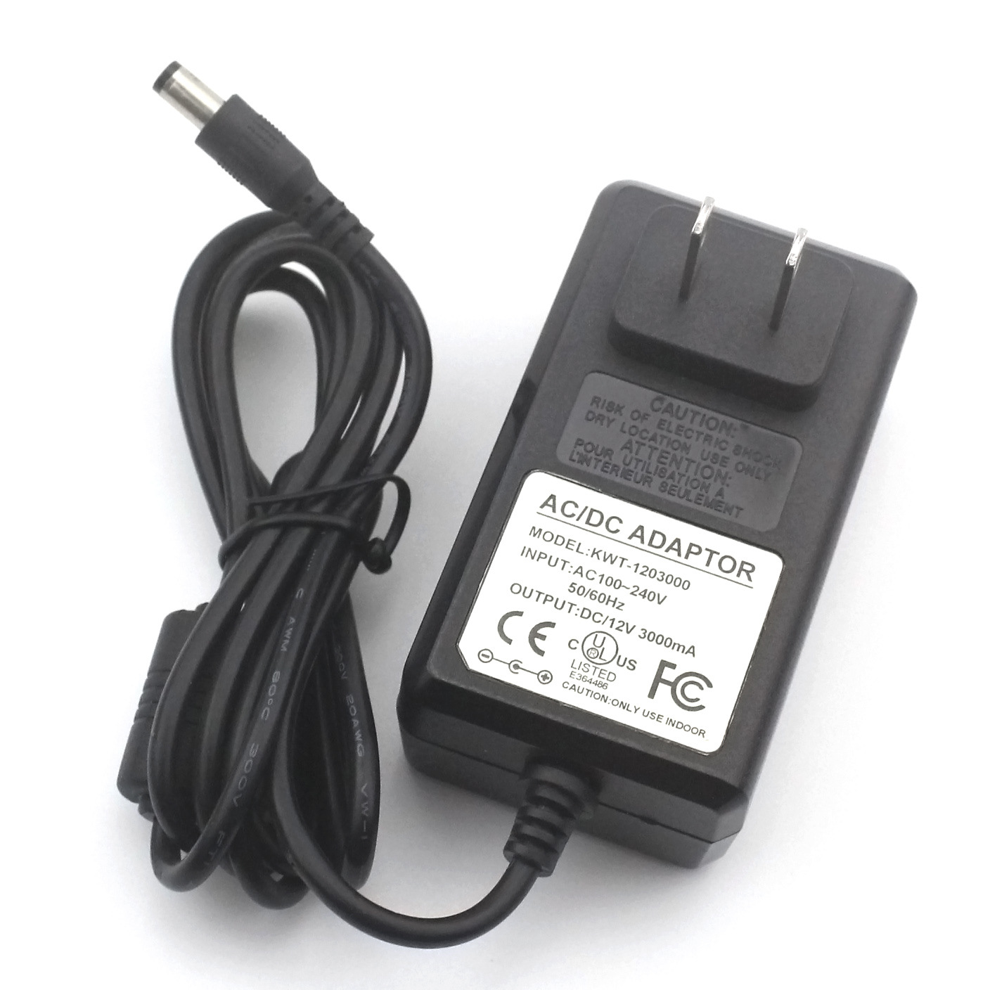 Factory-supplied power adapter 12V3A US gauge Wall-type power massager DVR security LED lights and other high-quality products