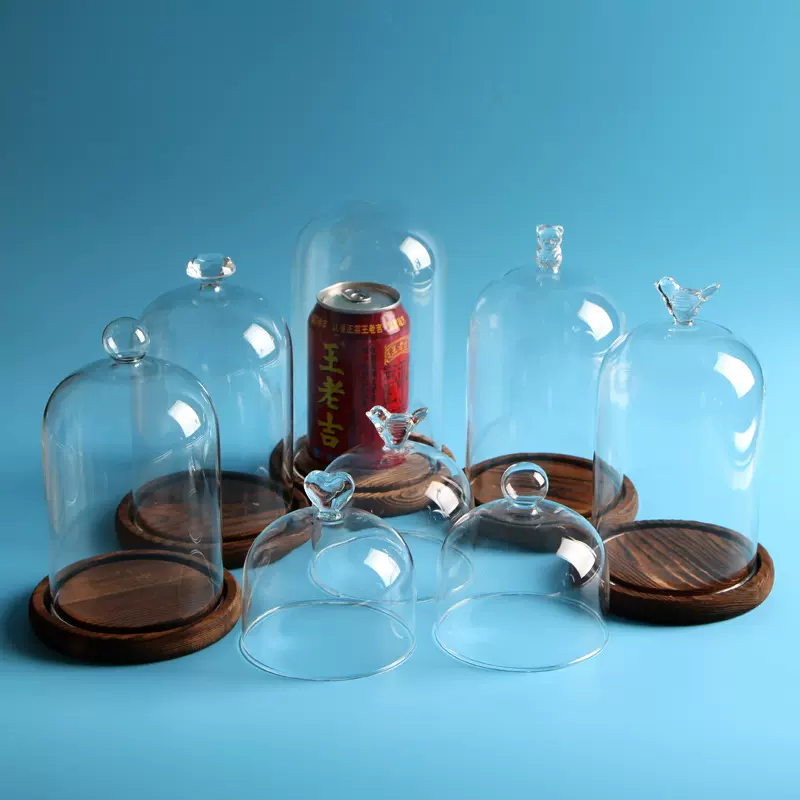 创意复古家居装饰工艺品diy景观摆件珠宝古董摆设防尘玻璃罩