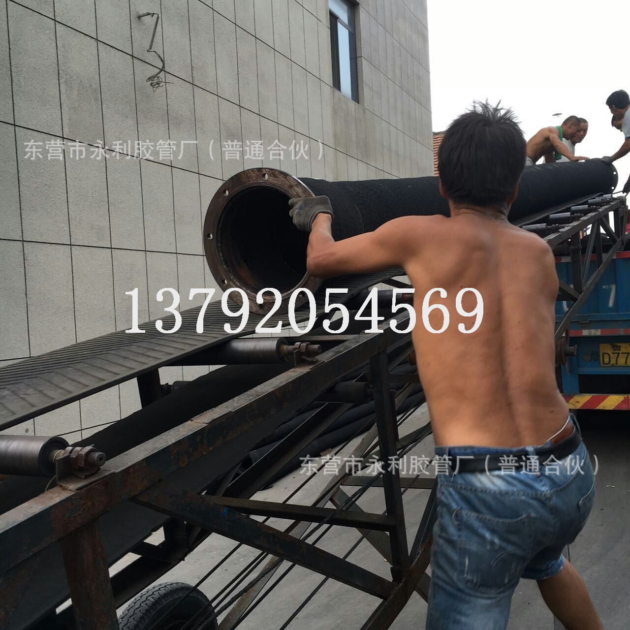 填海工程专用可带法兰大口径钢丝骨架橡胶管输水吸排泥沙胶管