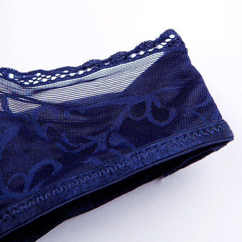 Lace large size bra thin full cup push-up adjustable fat mm tube top five-breasted women's bra underwear wholesale