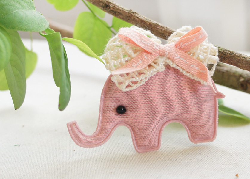 Lindo Bebé Elefante Horquilla Para Niños Coreanos Pinza De Pico De Pato Accesorios Para El Cabello Con Lazo Para Niños display picture 1