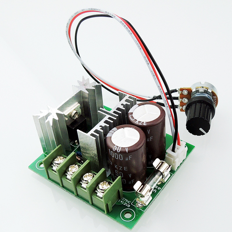 pwm直流电机调速器 外置调速旋钮 12V-40V通用 10A 配保险