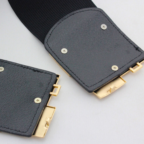 Metal buckle, fashionable and versatile, decorative girdle for women, geometric elastic belt for women, loose and tight girdle, dropshipping