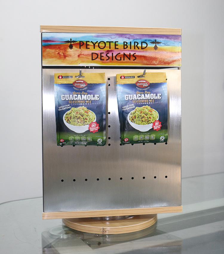 不锈钢拉丝饰品挂件架 旋转洞洞板挂钩展示架 手机配件陈列展示架