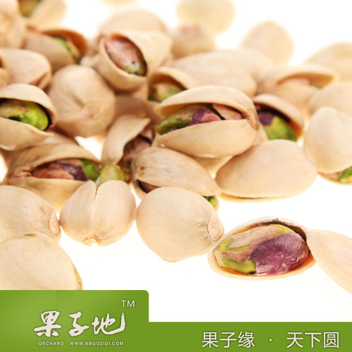 Nut wholesale unbleached original color natural open pistachios 500G independent bag