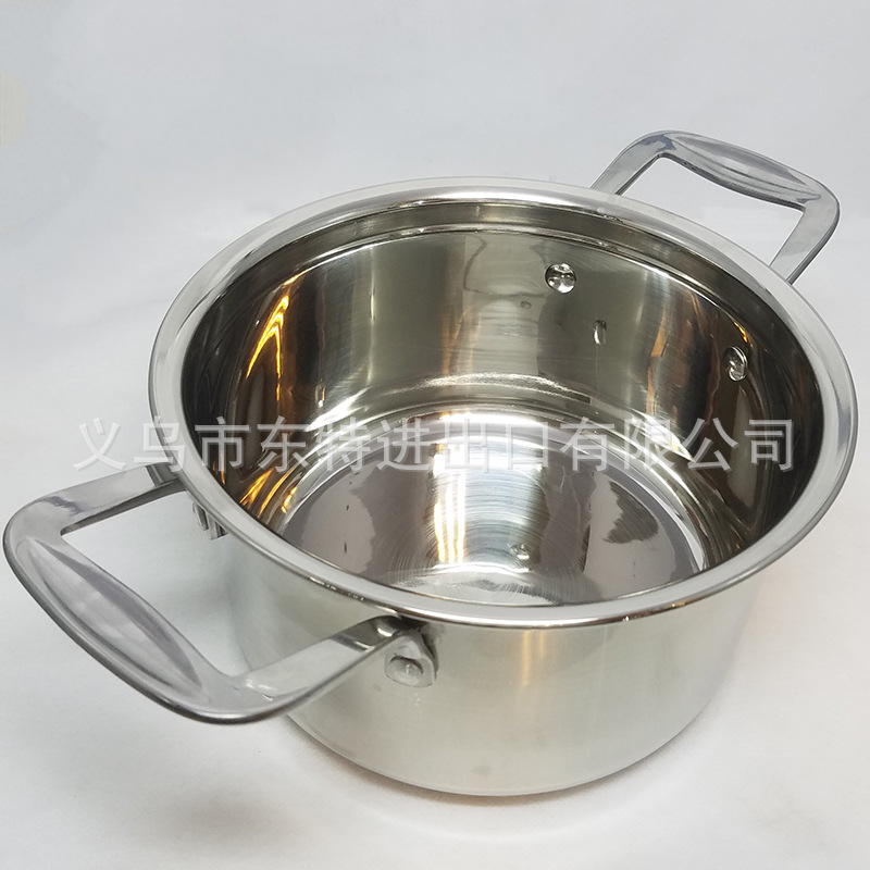 Factory direct sales of stainless steel non-magnetic double-bottom premium soup pot, household multi-purpose noodle cooking pot, soup making gift pot detail image 6