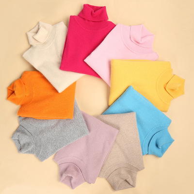 2020新款女式高翻领修身羊绒毛衣百搭长袖纯色针织羊绒衫淘宝货源|ms