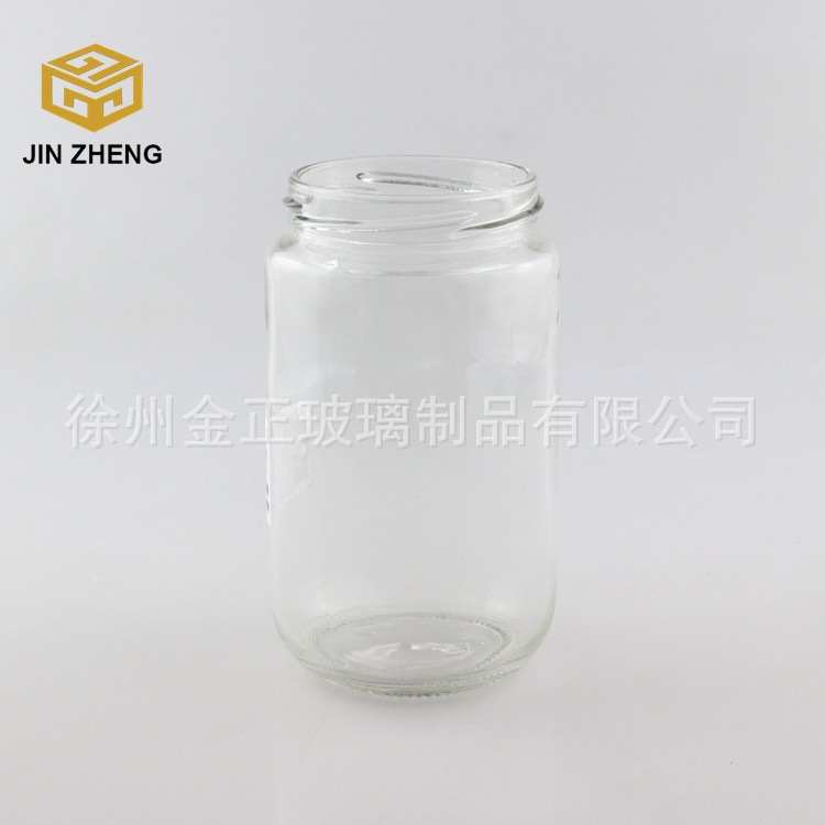 批发定做 中号350ml透明辣椒酱瓶 带盖酱菜瓶罐头瓶 可印logo