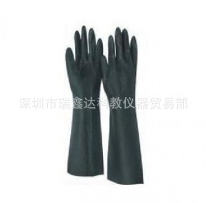 耐酸碱手套 工业用手套 黑色中号手套