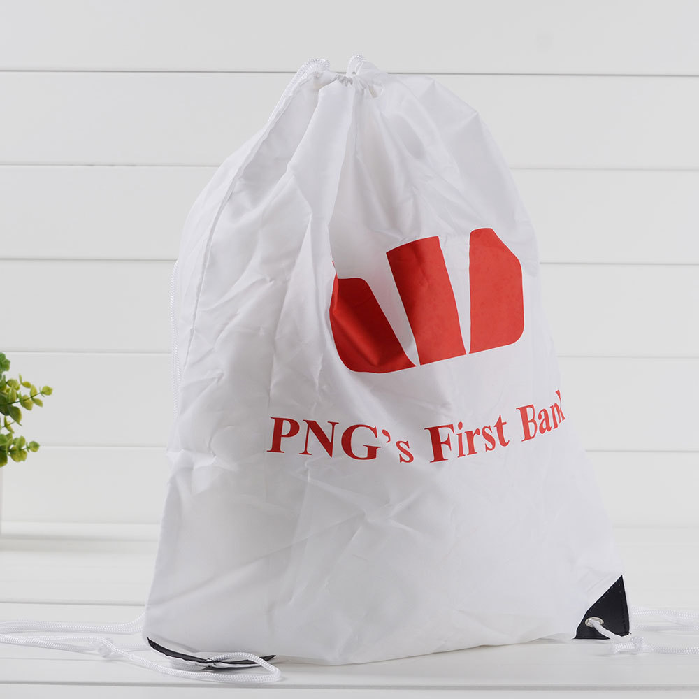 定做广告束口袋 210D涤纶抽绳双肩背包现货 可印logo 尼龙防水袋