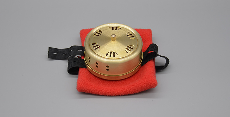 Pure Copper Moxibustion Box Portable Ai Jiu Warming Device for Home Wellness 8cm Base quality and texture