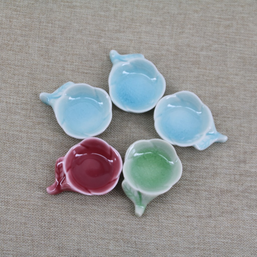 Multifunction water dish Flower ceramics writing brush Dual use Pen resting Water bowl wholesale