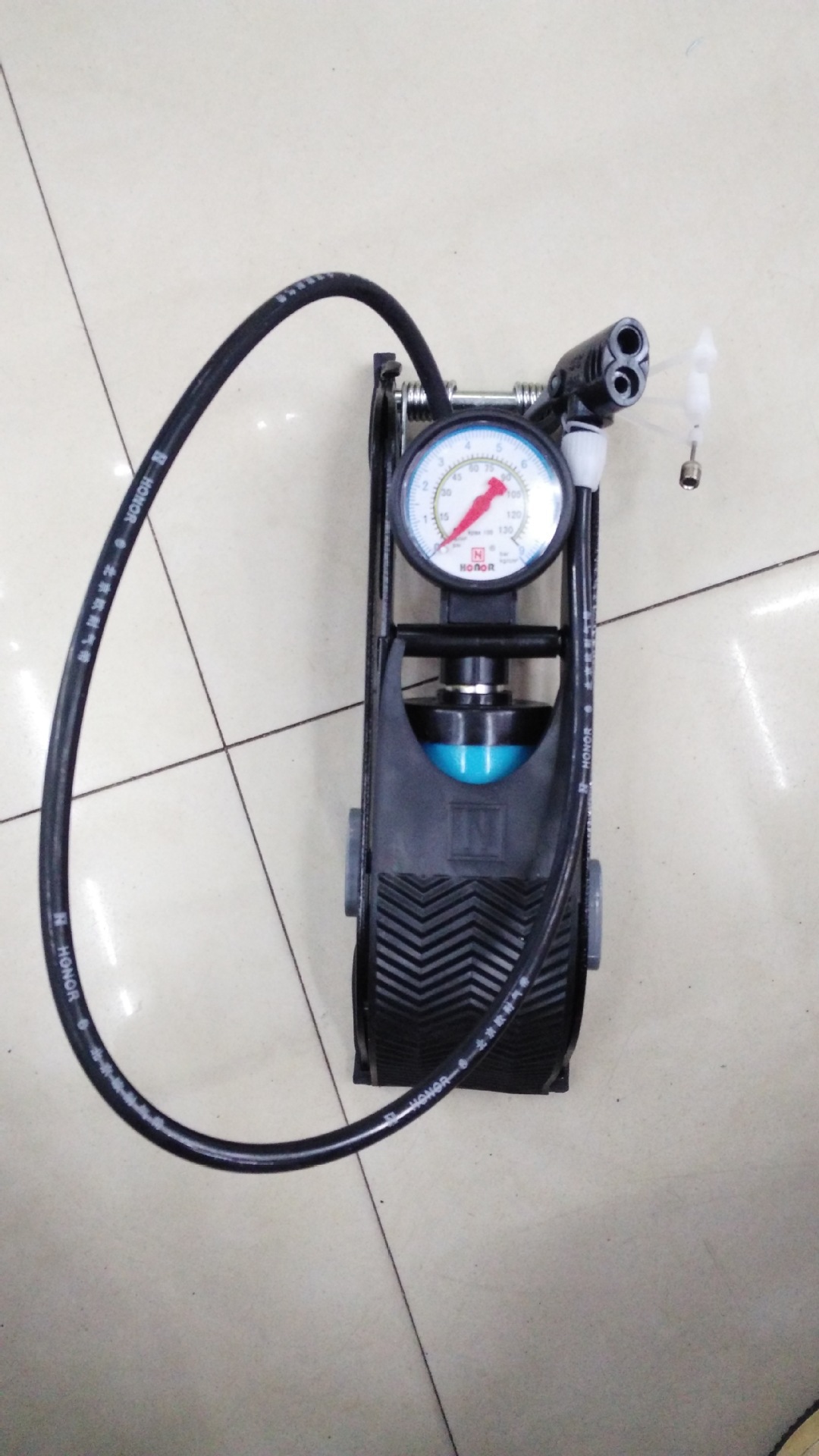 粘画碓臼小型建筑代理打气筒高档脚踩高压单管打气筒便携式打气筒