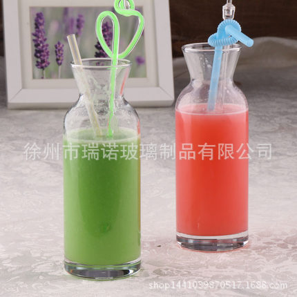 厂家直销玻璃柠檬壶果汁瓶玻璃果汁杯饮料瓶玻璃果汁壶果汁杯耐热