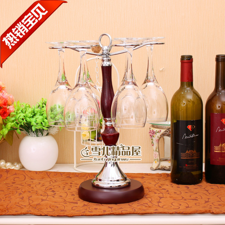 originality Stainless steel Wine glass holder European style Goblet Champagne Cup suspension Wineglass Shelf Wine cup Wine rack