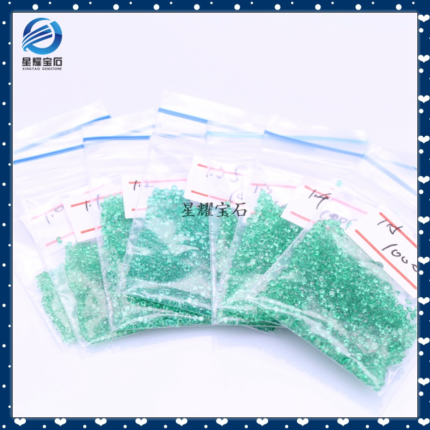 Nanogems圆形绿尖晶宝石0.8-3.0mm 耐高温 不掉色 蜡镶专用