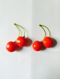 Alta simulación de imitación doble enchufe cereza cerezas espuma doble cabeza cereza joyería teléfono móvil accesorios de toalla accesorios de fotografía