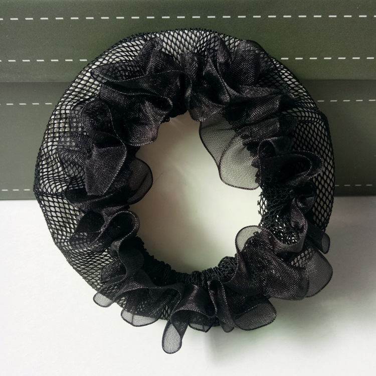 芭蕾舞考级网兜 职业头花苞头网隐形发网 儿童舞蹈花边弹力网|ru