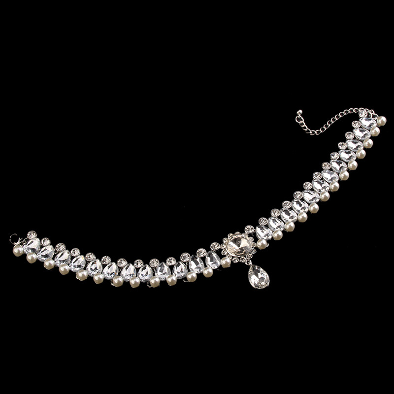 Choker Classification 1 Pair Quantity Nightclub, Wedding, Party Occasion Sweet Water Droplets Artificial Gemstones Choker Wholesale