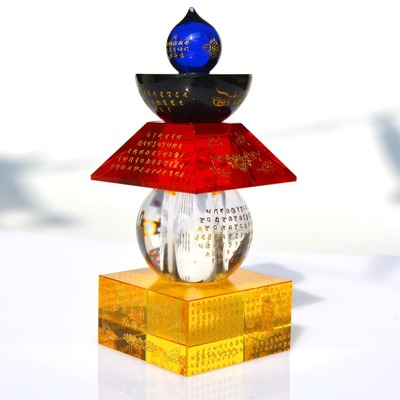 厂家直供水晶舍利塔 一切如来心秘密全身舍利宝箧印塔 五轮塔佛塔|ru