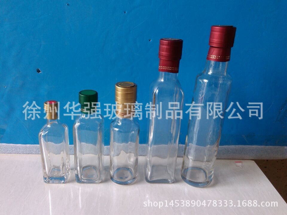 500ml玻璃橄榄油瓶 厂家定做生产 批发 优惠 茶油瓶配套铝盖直销