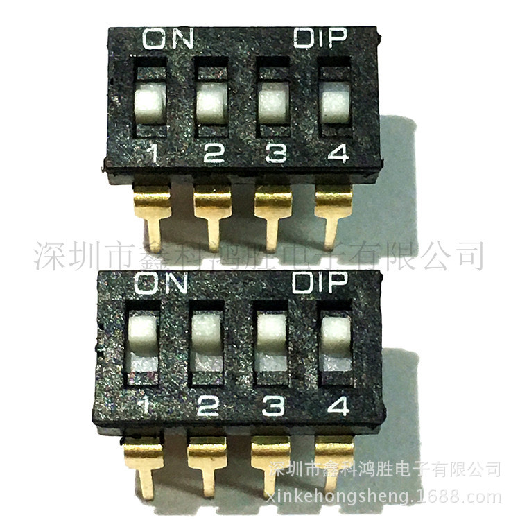 厂家直销DIP  拨码开关2.54MM IC型4位 双排8脚插件