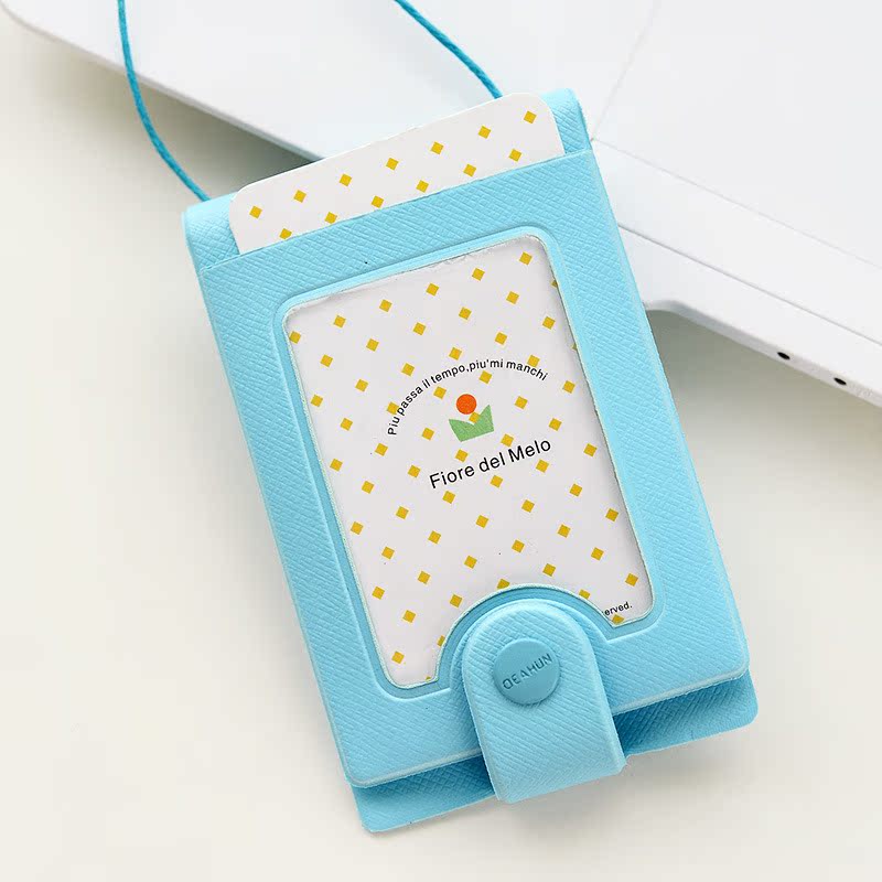 可掛卡夾 十字紋藍