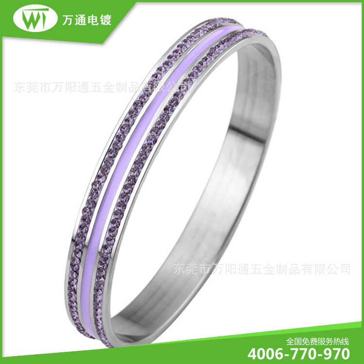深圳首饰镀膜厂 提供不锈钢手镯分色电镀加工电镀银加工
