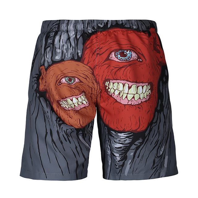 Creative 3D Printed Beach Pants Blockbuster Tide Sports