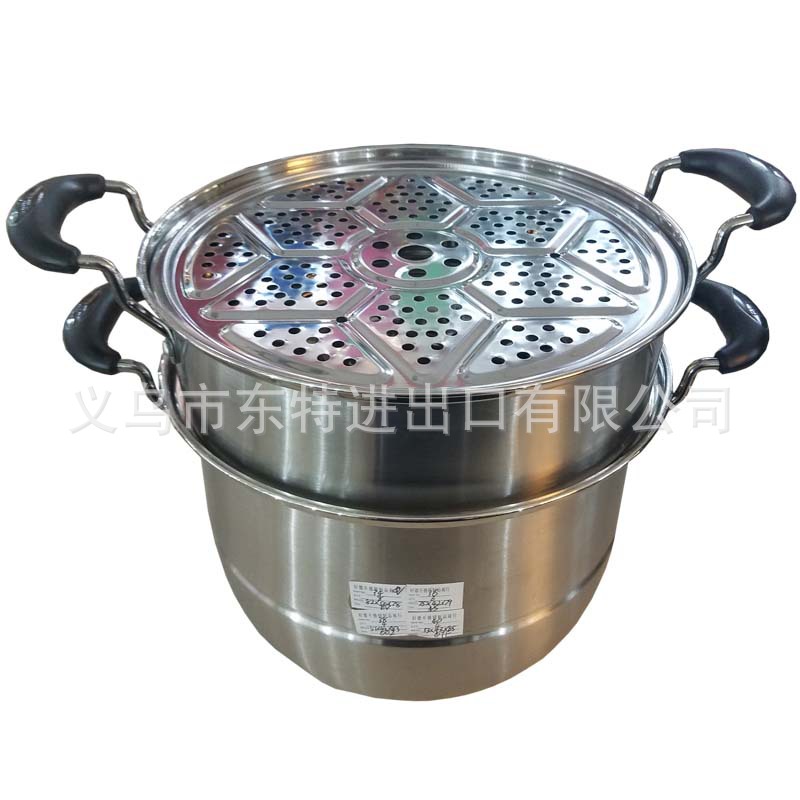 Factory direct sales of stainless steel steamer with combined lid and bottom, double-ear, multi-purpose household steamer drawer detail image 10