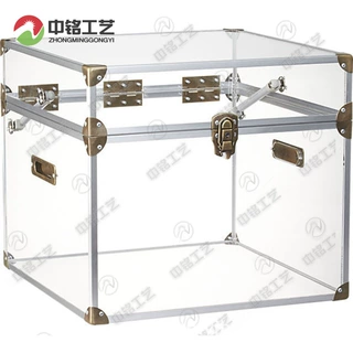 中山厂家定做亚克力复古装饰柜  酒店用透明有机玻璃衣柜展示箱