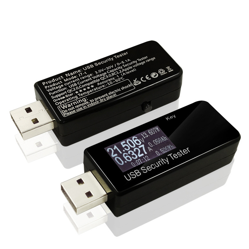 USB coulometer current voltage capacity power detector mobile phone charger mobile power safety monitor