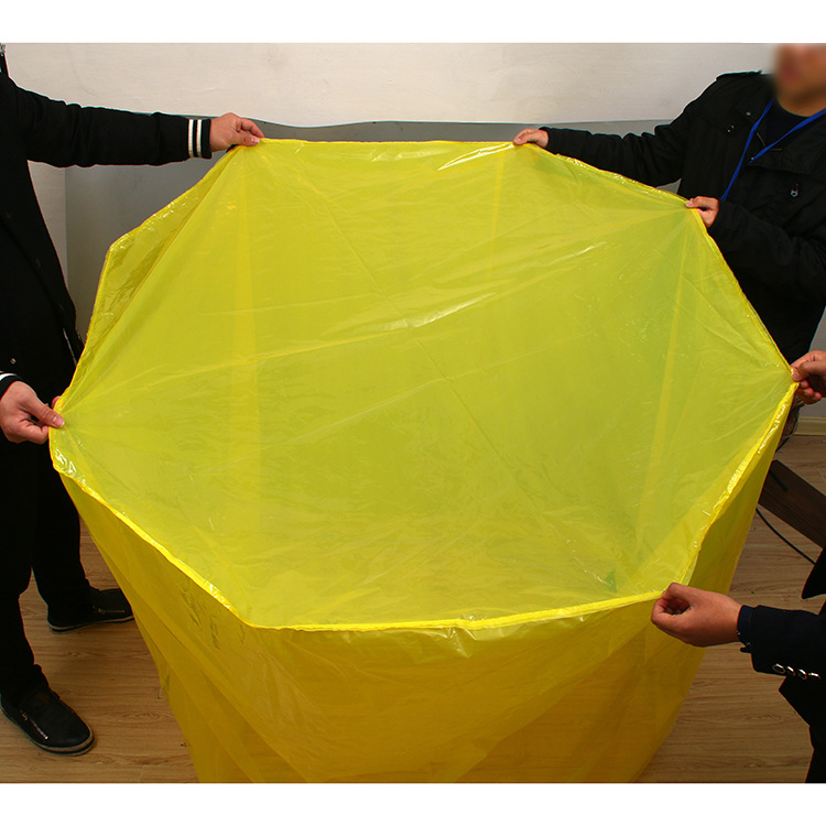 便携透明多边形塑料袋防尘立体袋可折叠彩色薄膜袋密封耐用可回收