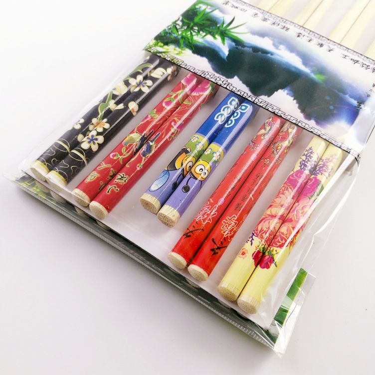 绿之谷竹制家用筷子10双特价包邮全家福筷无漆无蜡安全环保健康