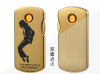 906 personalized creative metal windproof USB charging double -sided electric wire dot cigarette lighter lighter