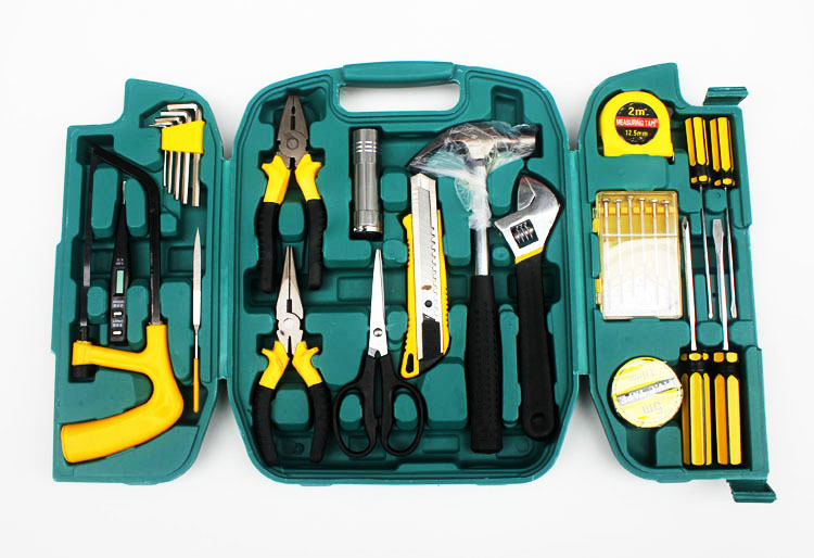Car repair toolbox 16-piece household hardware suit multi-function emergency portable screwdriver tool suit