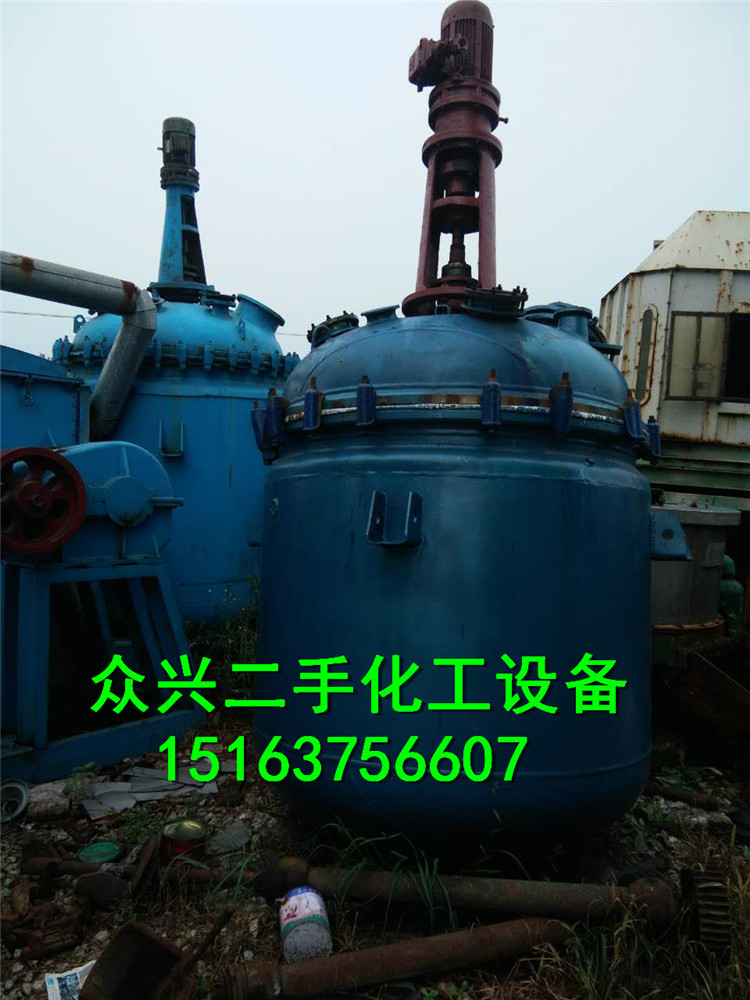 供应二手3-10吨搪瓷反应釜 二手搪瓷反应釜型号 不锈钢反应釜