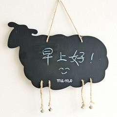 Three animal hanging children's small blackboard double-sided house number message board wall decoration props 0792